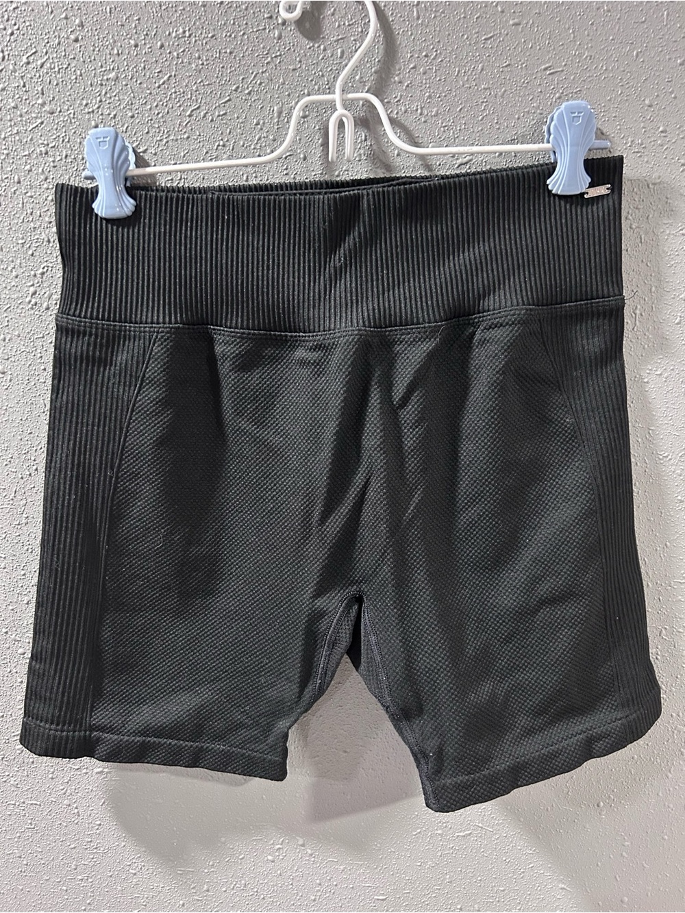 PINK Active Black Ribbed Shorts